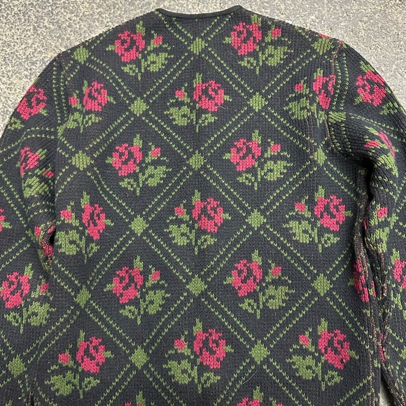 Bergland Original Shetland Wool Cardigan Sweater Rose Women’s Small Vintage - Picture 6 of 6